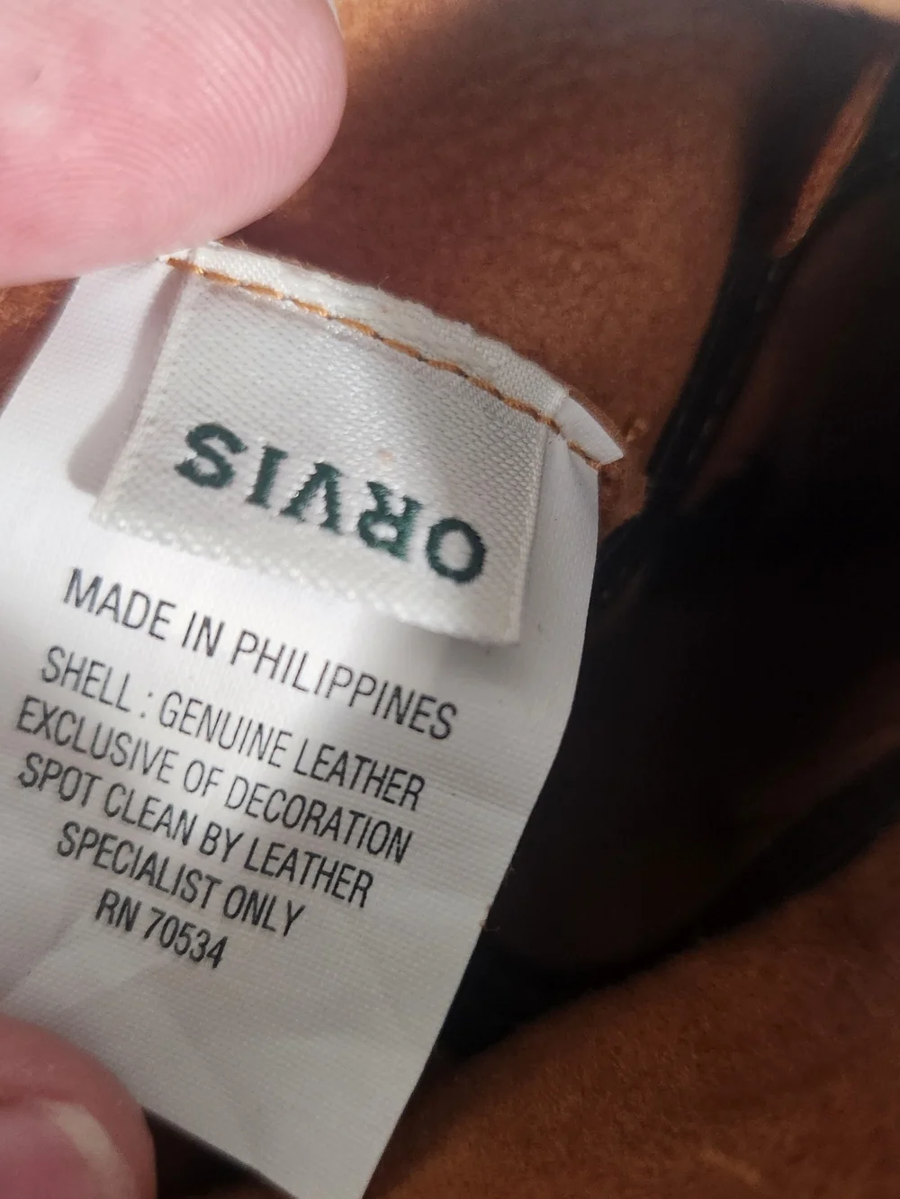 Orvis Chestnut Brown Leather Gloves